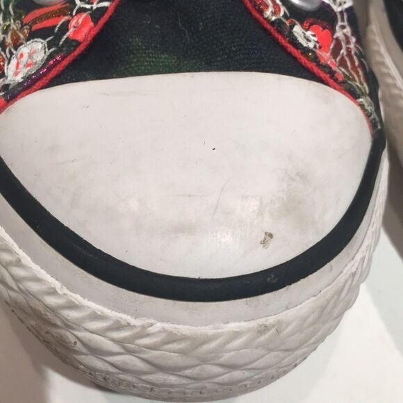 Converse All Star Jr. Black Ponies & Skulls Size 4 - Picture 9 of 12